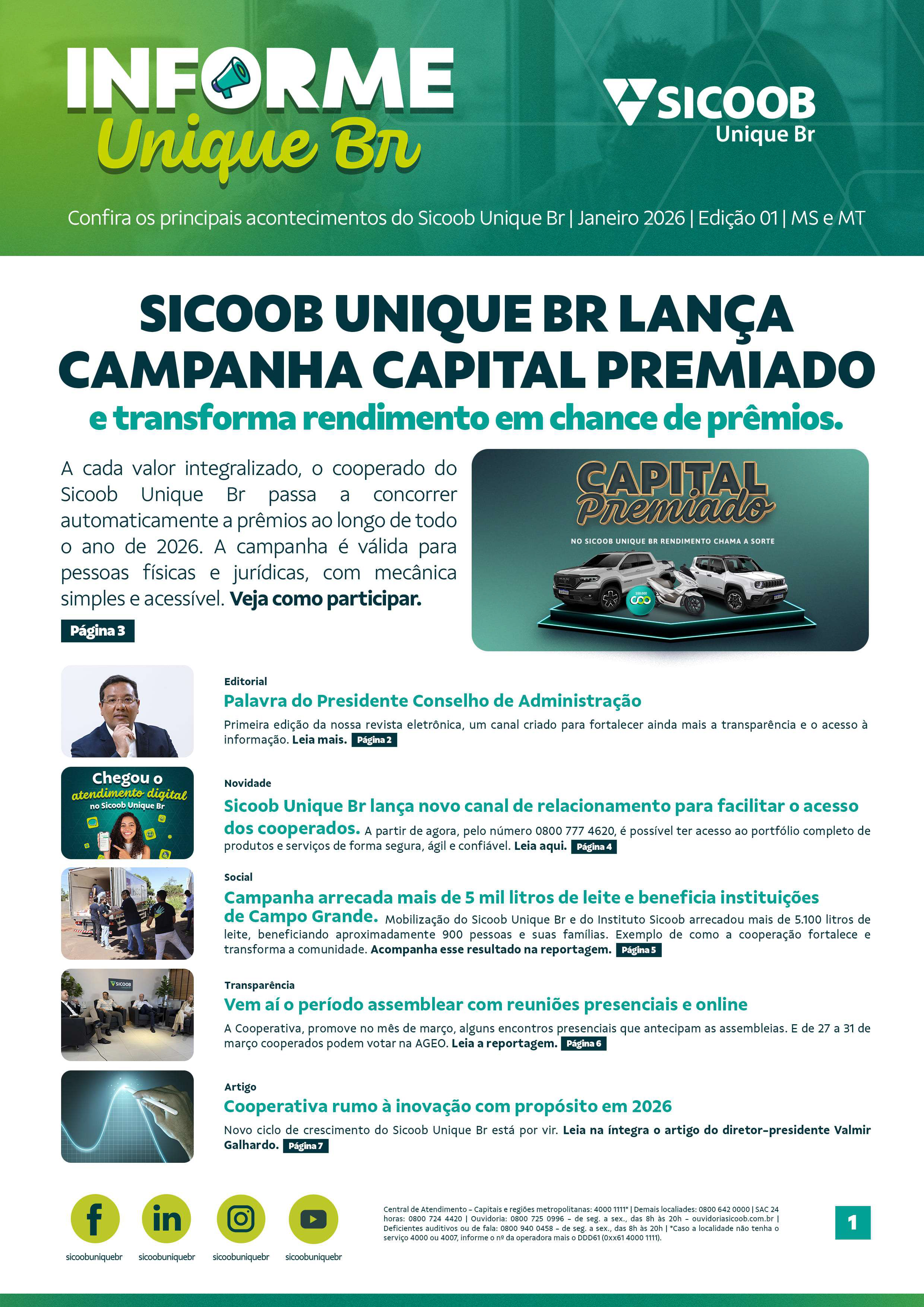 Capa de Informe Unique Br 1ª Edição