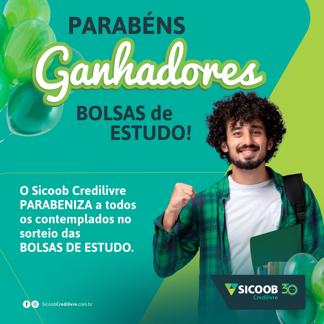 Parabéns aos contemplados no sorteio das bolsas de estudo.