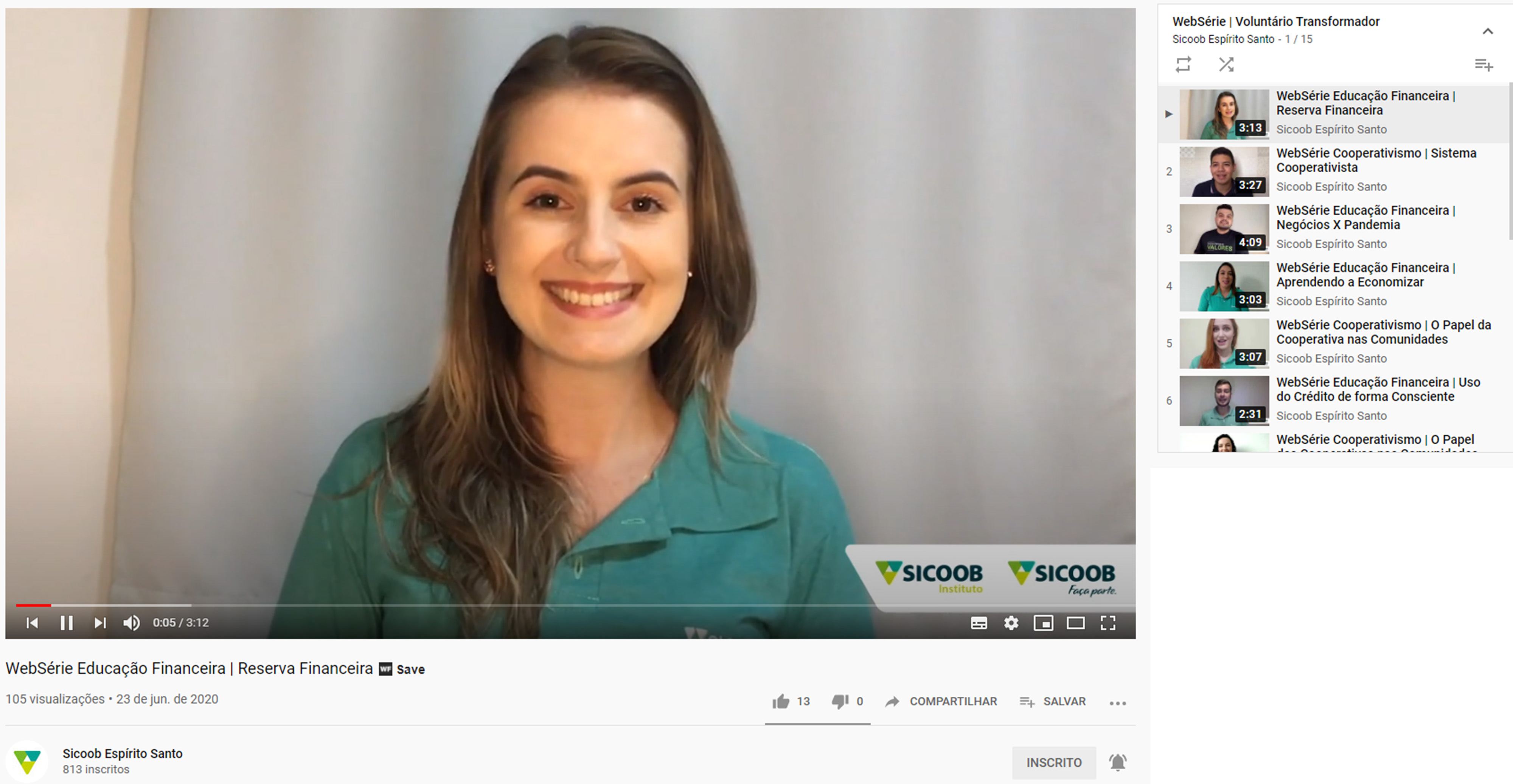 Voluntários do Sicoob ES ensinam educação financeira e cooperativismo em websérie gratuita