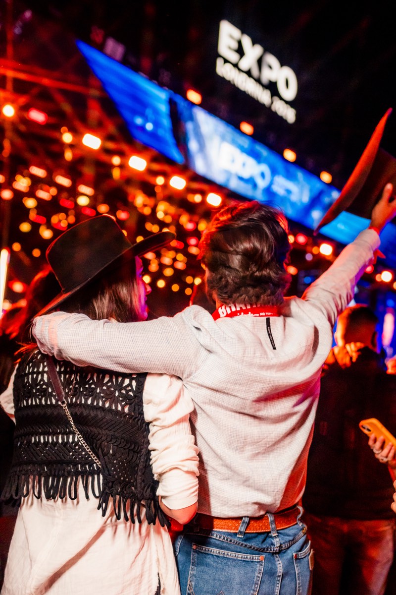 Momento animado na pista