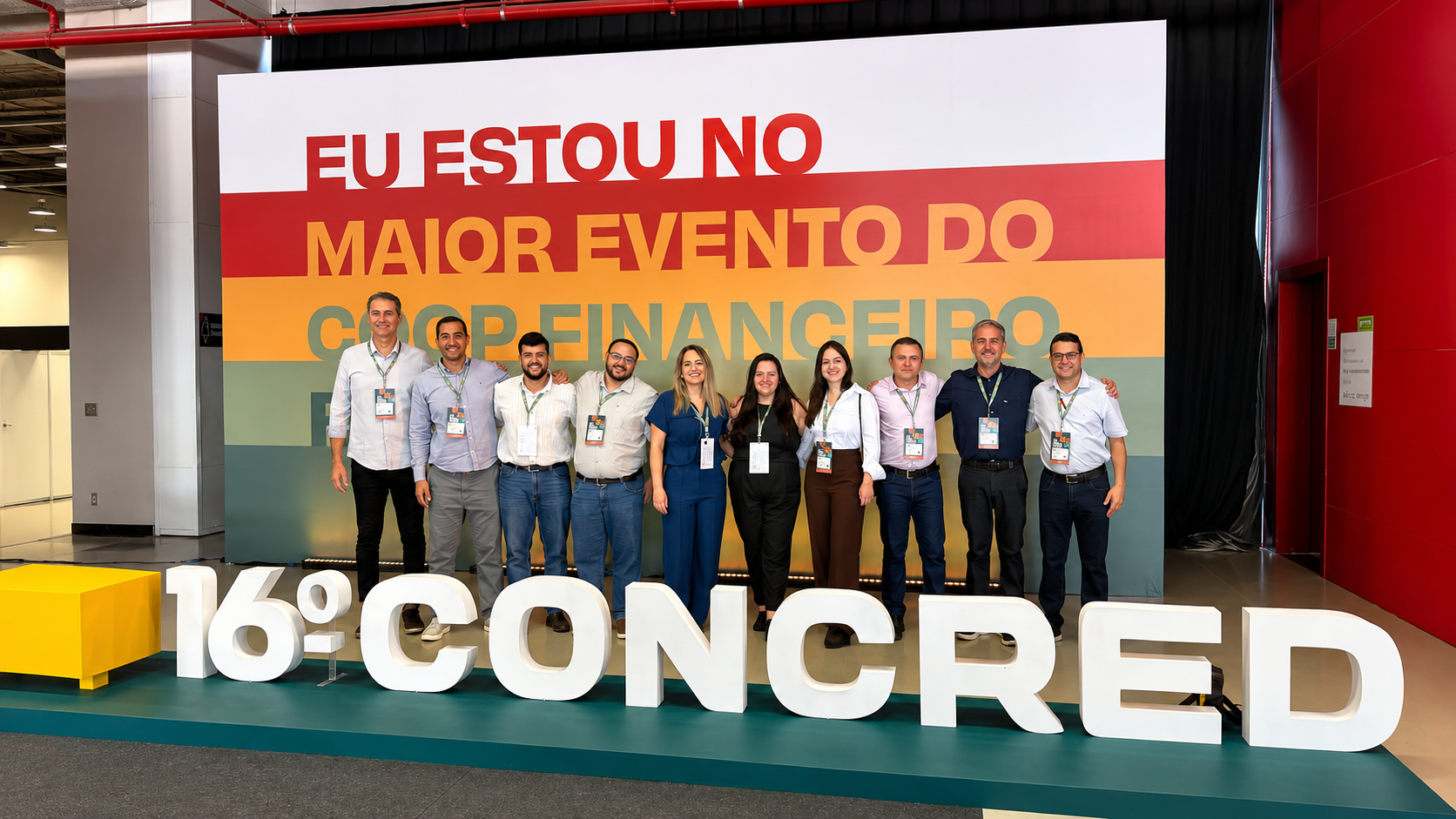 Colaboradores do Sicoob Sarom durante o 16º Concred