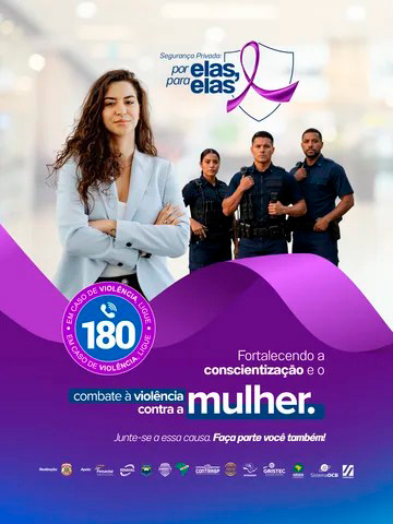 Cartaz da campanha de combate à violência contra a mulher