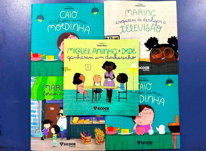 Capas dos livros da Coleção Financinhas