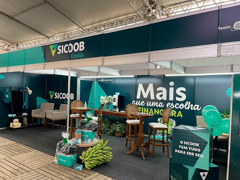 Estande do Sicoob Credija na Incoagro 2026
