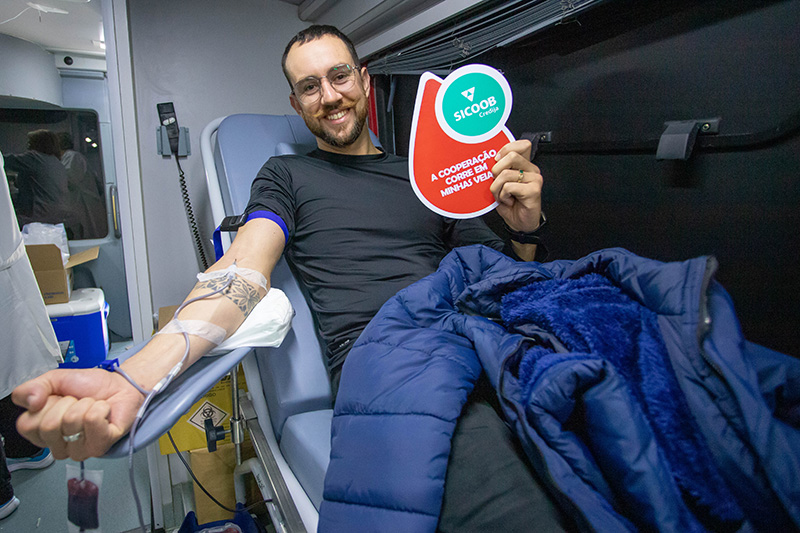 Doador de sangue participa da campanha 