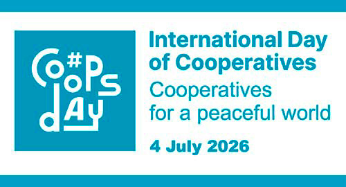 Logotipo do Dia Internacional das Cooperativas - 4 de julho de 2026