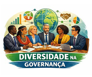 Imagem desenhada de pessoas em torno de uma mesa