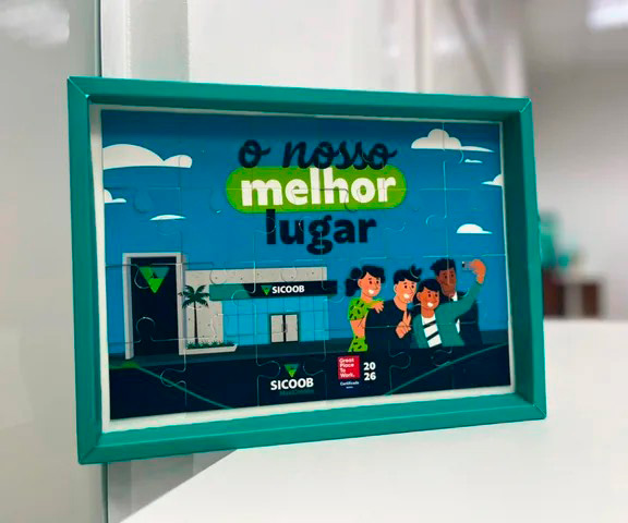 Quadro com desenho e a frase