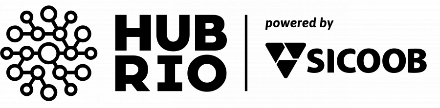 Logomarca do HUB RIO powered by Sicoob