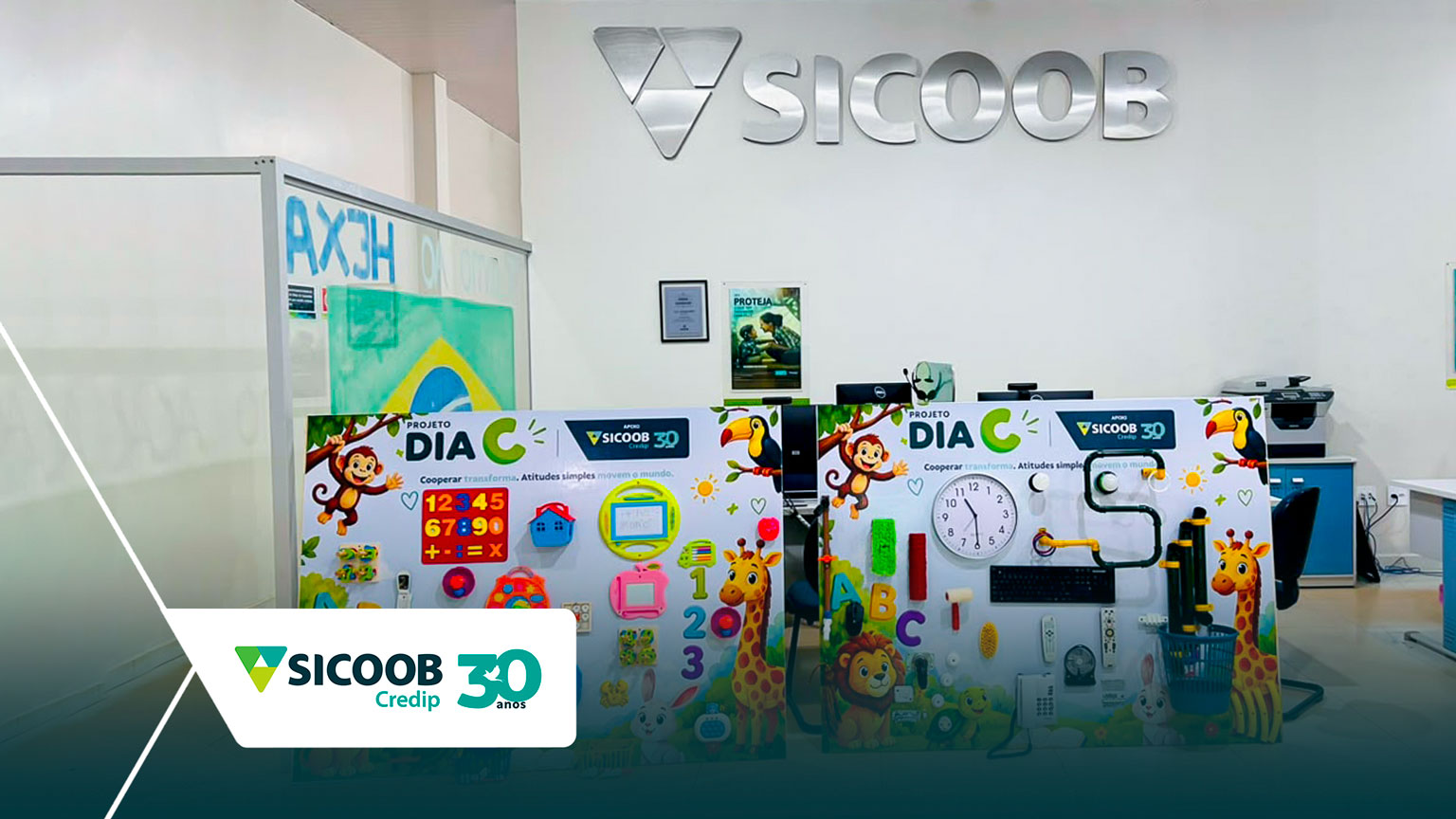Ação idealizada por colaboradores da Sicoob Credip mobilizou o comércio local e comunidade para fortalecer o desenvolvimento de pessoas com deficiência atendidas pela instituição.