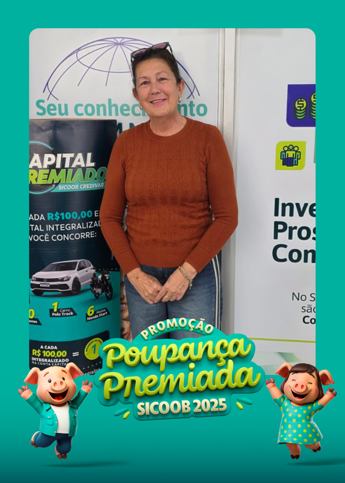 Arislane, cooperada de Paraguaçu, ganhou 250 mil pontos Coopera