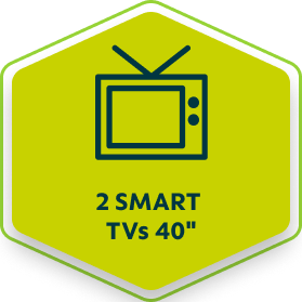 2 SMART TVs 40