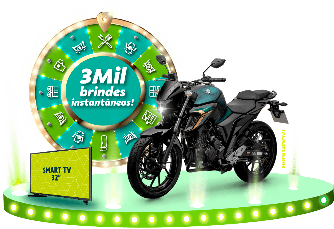 Três mil brindes instantâneos e prêmios