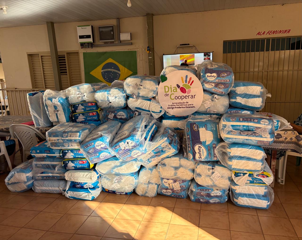 Dia de Cooperar em Capinópolis promove arrecadação de fraldas para o Abrigo Frederico Ozanam