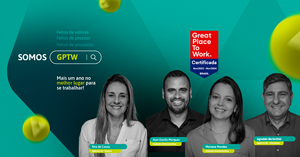 Sicoob Paulista comemorando o selo GPTW