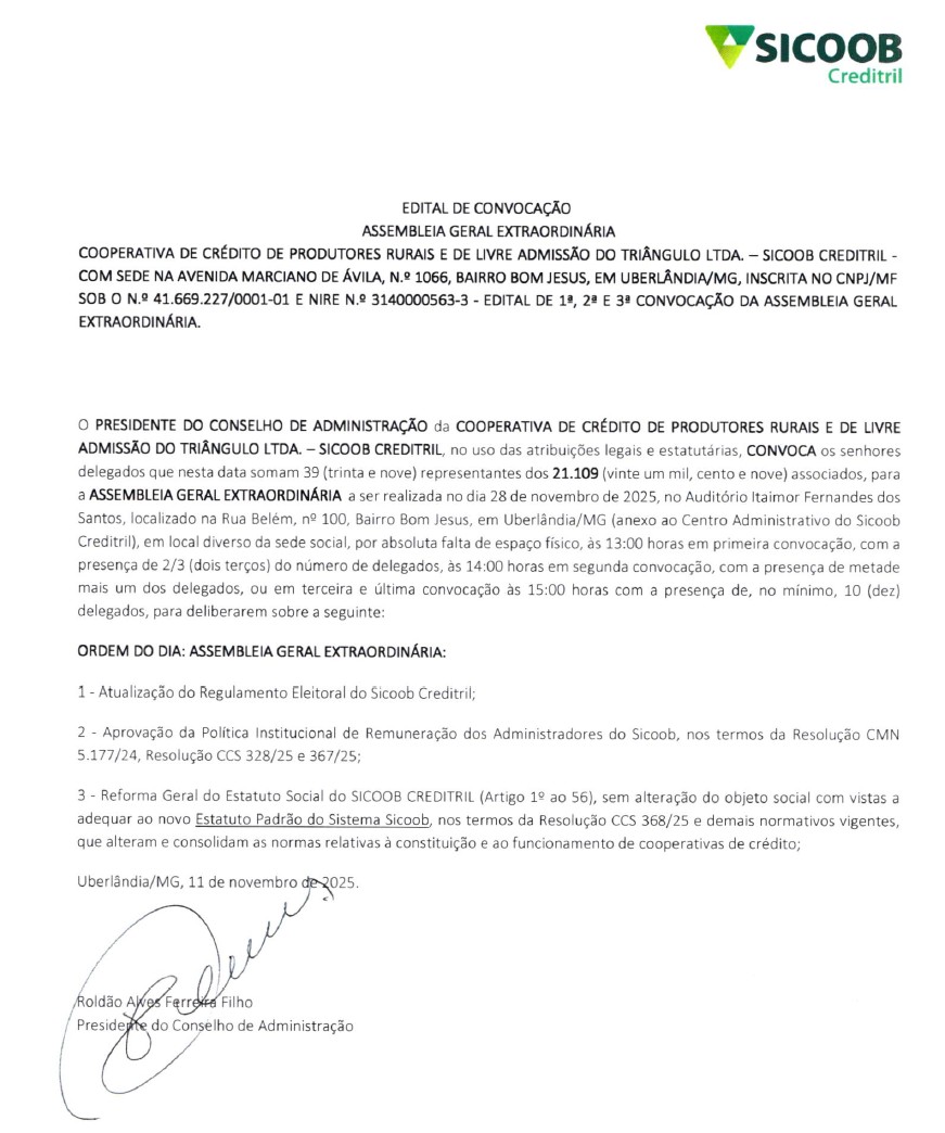 EDITAL DE PUBLICAÇÃO DA AGE 28 11 2025