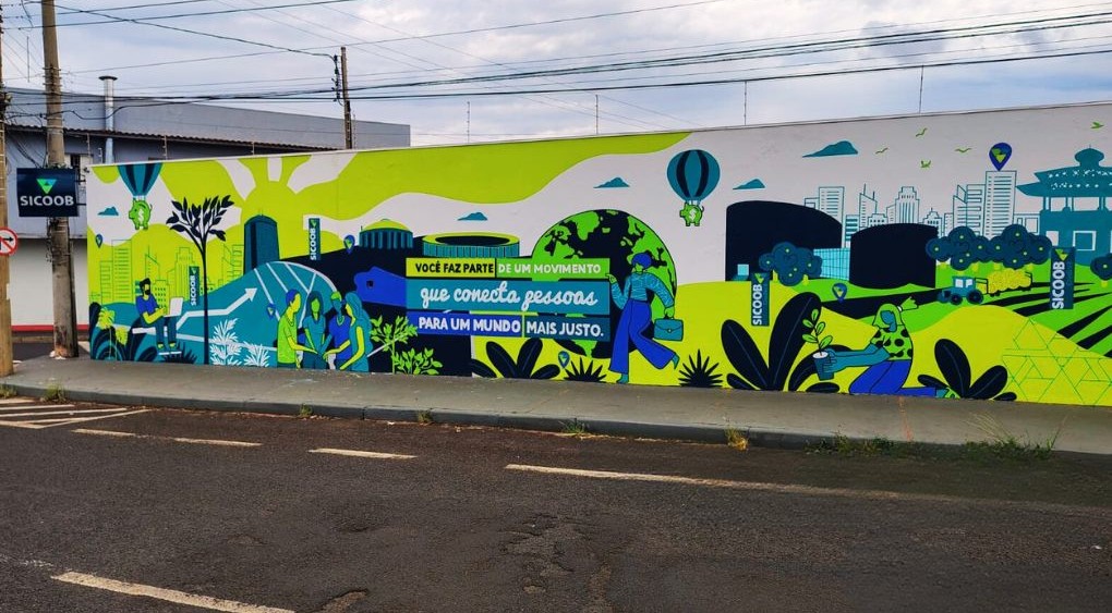 Um novo e vibrante painel artístico está transformando a paisagem urbana da avenida Mosenhor Eduardo