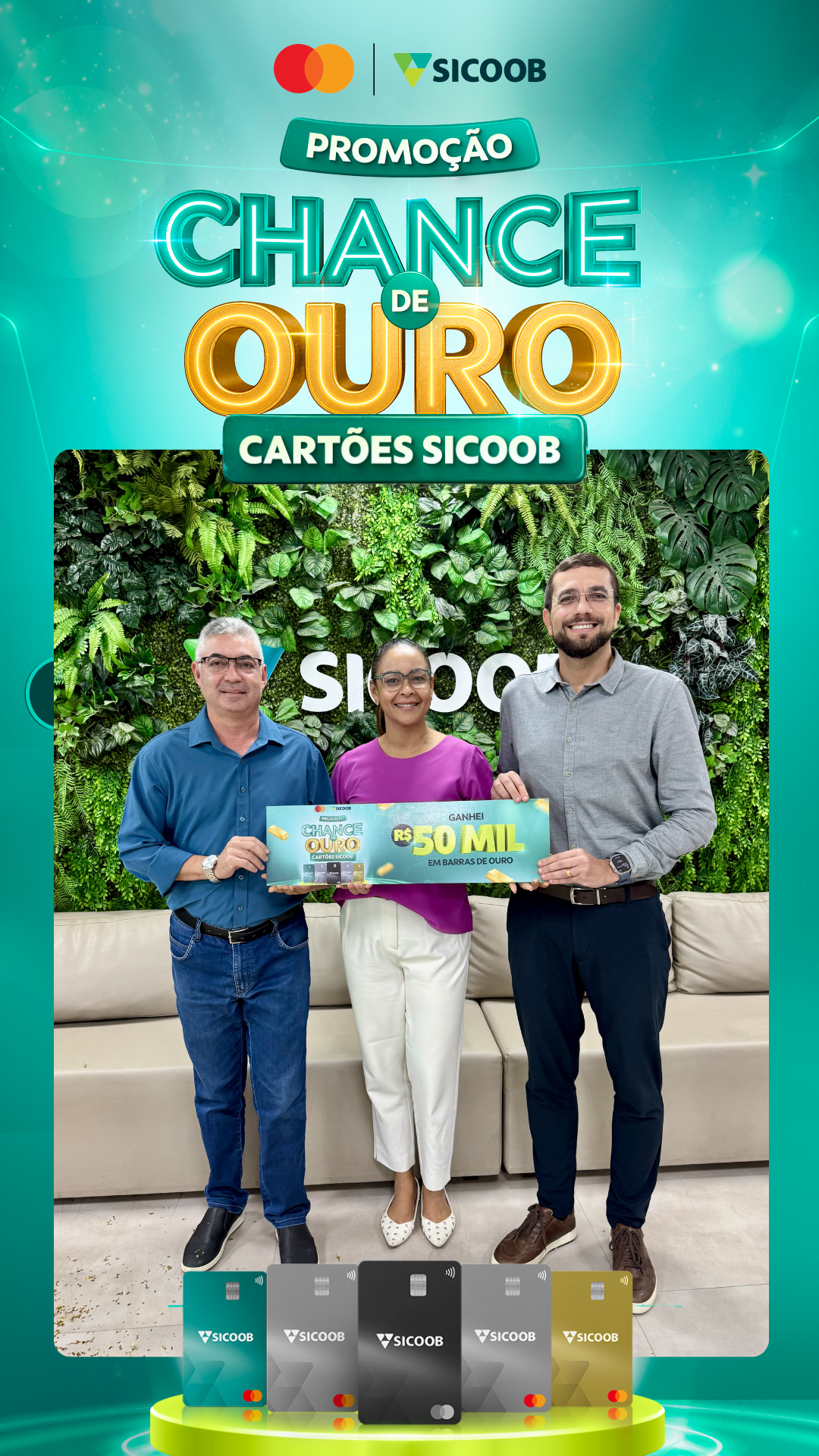 Cooperada Jeane ganha R$50 mil em certificados de Barras de Ouro