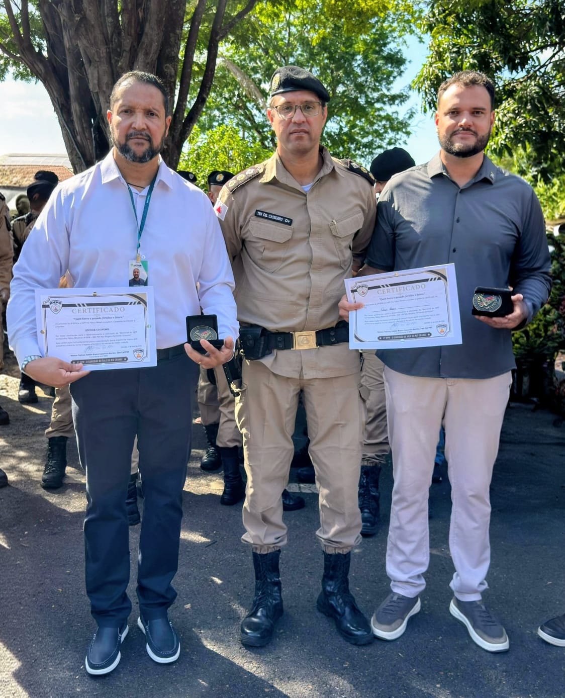 Sicoob Coopemg é homenageado durante solenidade da 147ª Cia TM do 4º BPM em Uberaba