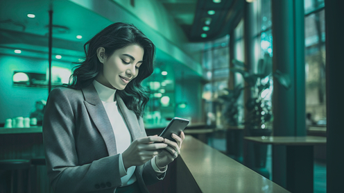 Cliente utilizando o serviço Mastercard Concierge
