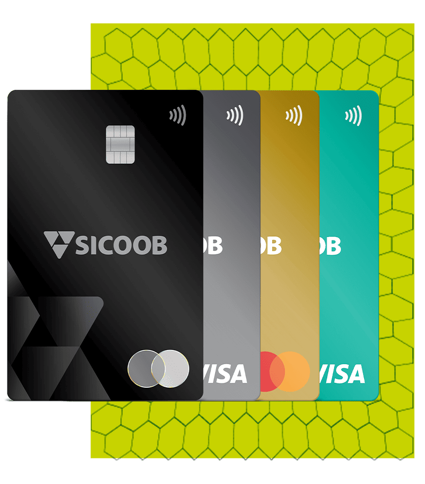 Cartões Sicoob disponíveis para os cooperados