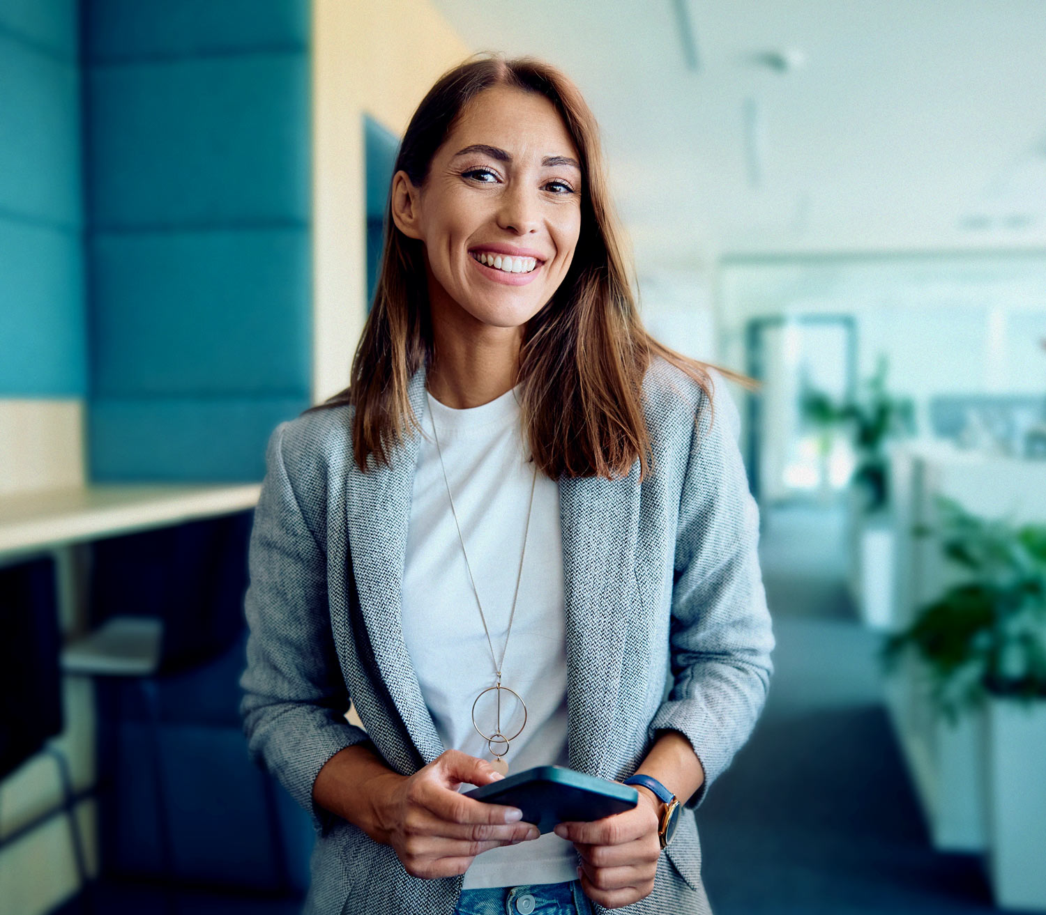 Gerente realizando atendimento empresarial
