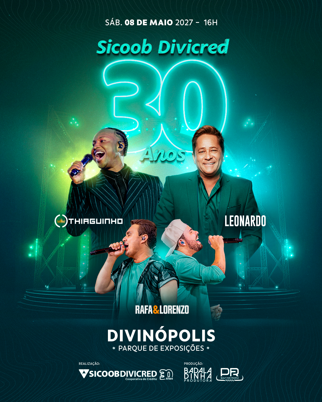 Comunicado da Festa Sicoob Divicred 30 anos